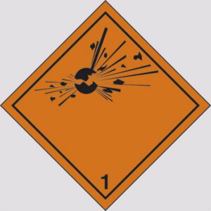 cartello Pericolo della classe 1 (Esplosivi)