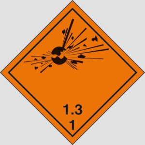 pericolo della classe 1 - 1.3 (Esplosivi)