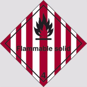 cartello Pericolo della classe 4.1 FLAMMABLE SOLID