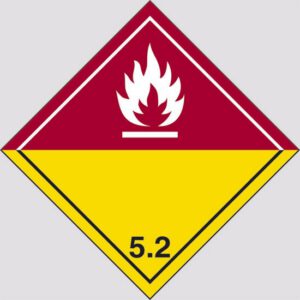 cartello Pericolo della classe 5.2 (Perossidi organici)