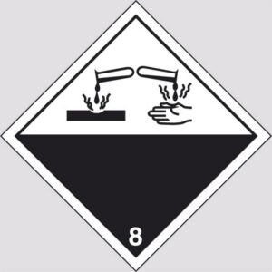 cartello Pericolo della classe 8 (Materie corrosive)