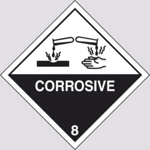 cartello Pericolo della classe 8 CORROSIVE
