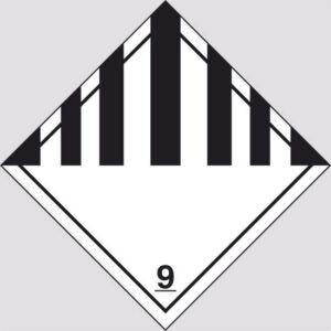 cartello Pericolo della classe 9 (Materie ed oggetti pericolosi diversi)