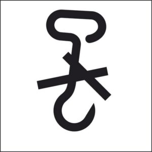 cartello (Non usare ganci)