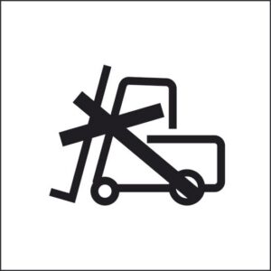 cartello (Non utilizzare carrelli elevatori)