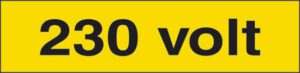 cartello n° 16 230 volt