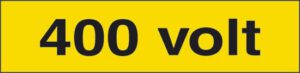 cartello n° 16 400 volt