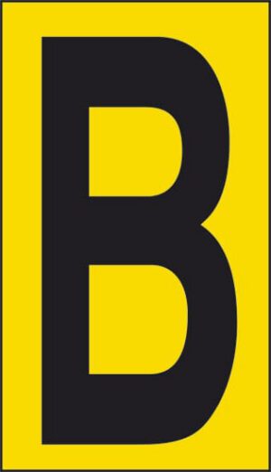 cartello n° 10 B (fondo giallo lettera nera)