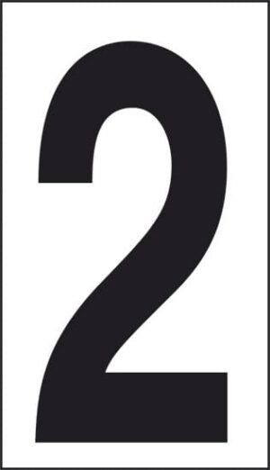 cartello n° 30 2 (fondo bianco numero nero)