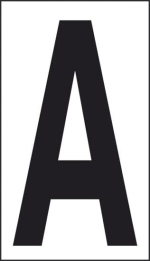 cartello A (fondo bianco lettera nera)
