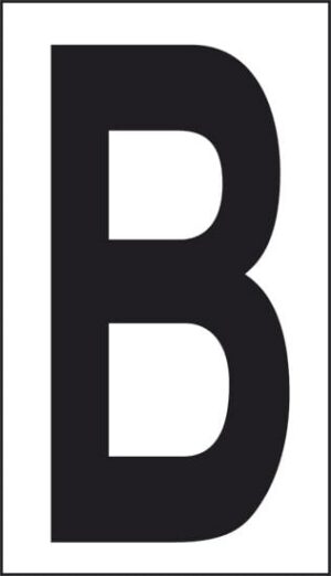 cartello B (fondo bianco lettera nera)