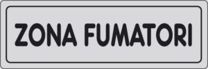 cartello ZONA FUMATORI