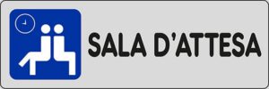 cartello SALA D'ATTESA