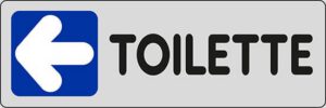 sign TOILETTE (left)