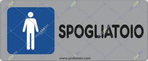 cartello SPOGLIATOIO (uomini)