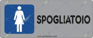 cartello SPOGLIATOIO (donne)