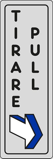 sign TIRARE PULL