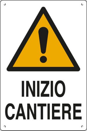 cartello polionda INIZIO CANTIERE