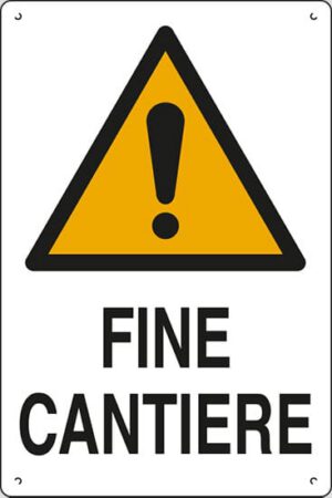cartello polionda FINE CANTIERE