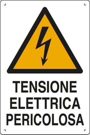 cartello polionda TENSIONE ELETTRICA PERICOLOSA