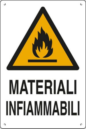 cartello polionda MATERIALI INFIAMMABILI