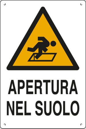cartello polionda APERTURA NEL SUOLO