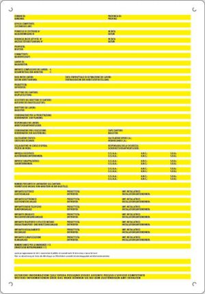 cartello per concessioni edili bilingue (2 colori)