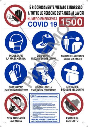 cartello polionda SIGN GROUP NORME COVID 19