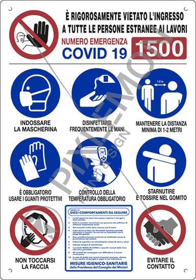cartello polionda SIGN GROUP NORME COVID 19