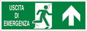 cartello USCITA DI EMERGENZA (in alto)