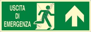 cartello USCITA DI EMERGENZA (in alto)