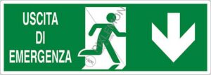 cartello USCITA DI EMERGENZA (in basso)