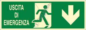cartello USCITA DI EMERGENZA (in basso)