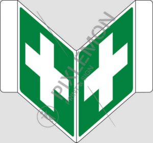 double-sided projecting sign (first aid)