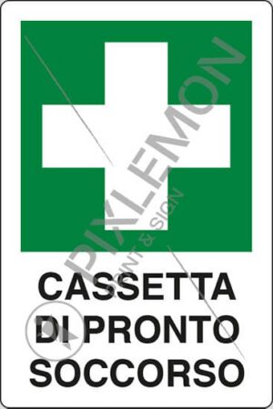 cartello CASSETTA DI PRONTO SOCCORSO
