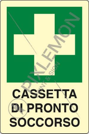 cartello CASSETTA DI PRONTO SOCCORSO