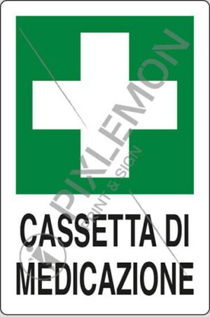 cartello CASSETTA DI MEDICAZIONE