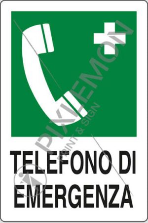 cartello TELEFONO DI EMERGENZA