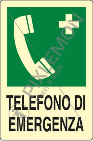 cartello TELEFONO DI EMERGENZA
