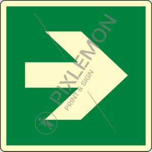 cartello (freccia direzionale, incremento di 90°, condizioni di sicurezza - direction, arrow 90° increments, safe condition)