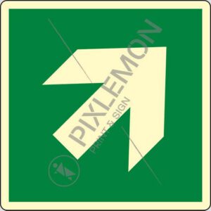 cartello (freccia direzionale di 45°, incremento di 90°, condizioni di sicurezza - direction, 45° arrow 90° increments, safe condition)
