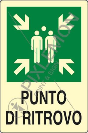 cartello PUNTO DI RITROVO