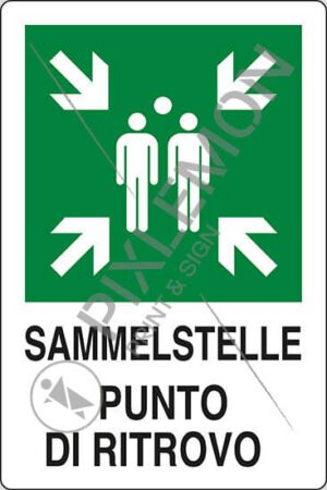 cartello SAMMELSTELLE PUNTO DI RITROVO
