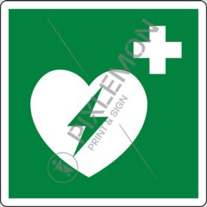 cartello (defibrillatore esterno di emergenza - automated external heart defibrillator)