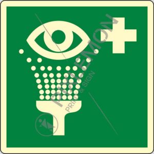 cartello (lavaocchi di emergenza - eyewash station)