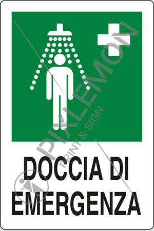 cartello DOCCIA DI EMERGENZA