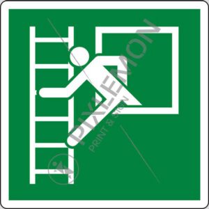 cartello (finestra di emergenza con scala - emergency window with escape ladder)