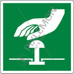 cartello (pulsante di arresto di emergenza - emergency stop button)