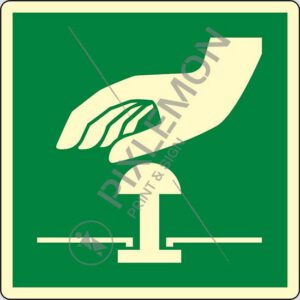 cartello (pulsante di arresto di emergenza - emergency stop button)