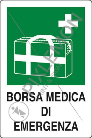 cartello BORSA MEDICA DI EMERGENZA
